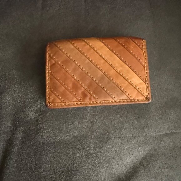 Vintage Margot New York Genuine Leather Compact Brown Wallet With Snap & Zipper - Picture 1 of 5